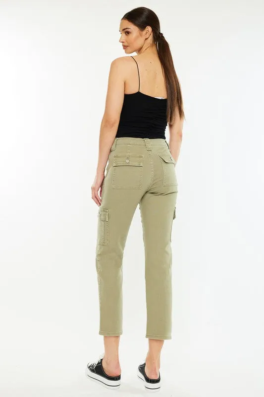 Lavinia High Rise Slim Straight Leg Cargo Pants