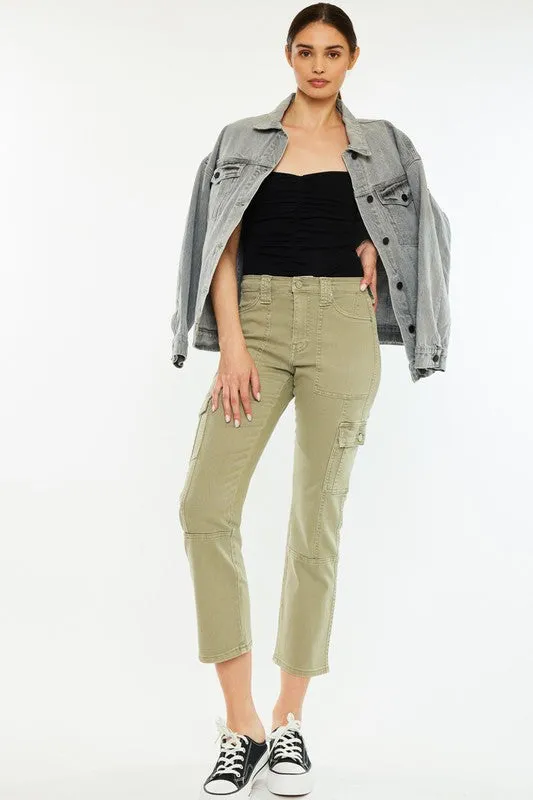 Lavinia High Rise Slim Straight Leg Cargo Pants