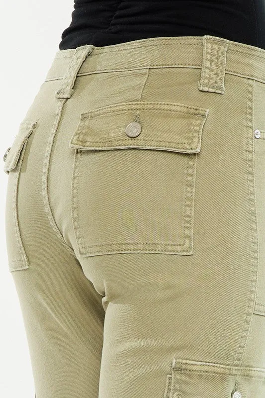 Lavinia High Rise Slim Straight Leg Cargo Pants