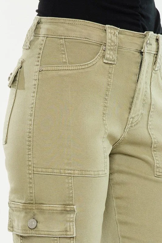 Lavinia High Rise Slim Straight Leg Cargo Pants