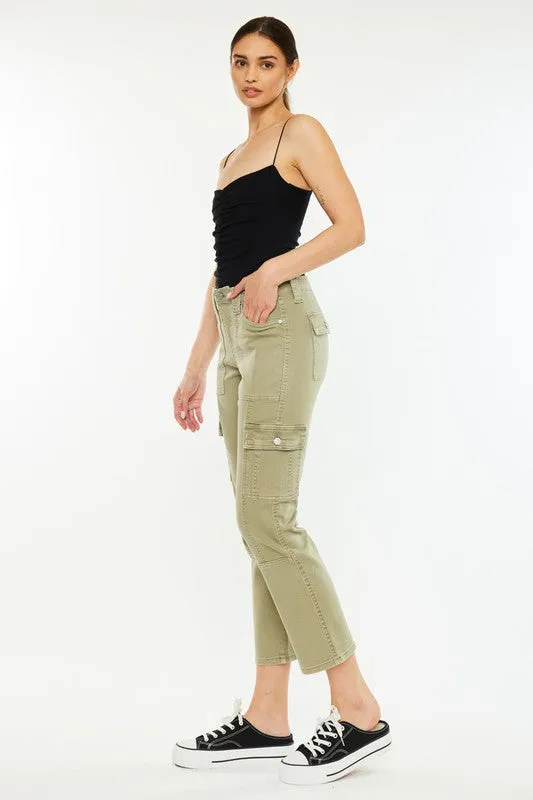 Lavinia High Rise Slim Straight Leg Cargo Pants
