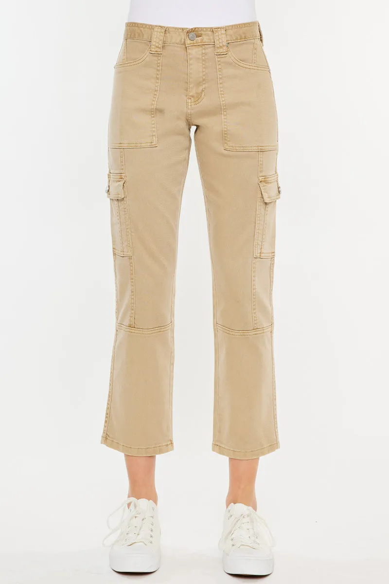 Lavinia High Rise Slim Straight Leg Cargo Pants