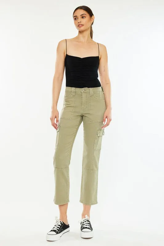 Lavinia High Rise Slim Straight Leg Cargo Pants