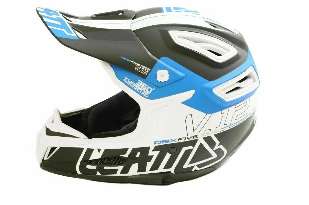 Leatt DBX 5.0 Full Face Enduro Helmet XL 61-62cm Black, Blue & White (RRP: £280)