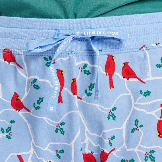 Life is Good Women's Cardinal Branch Pattern Snuggle Up Sleep Pant