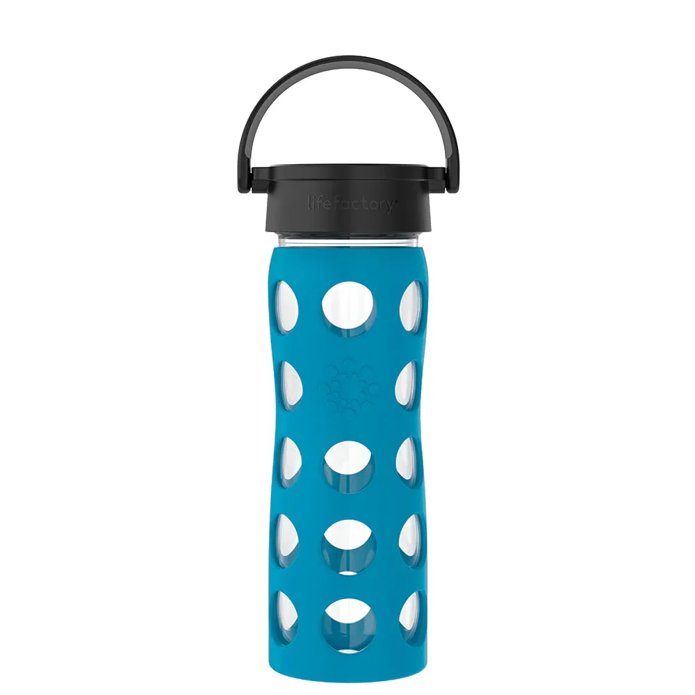 LifeFactory 16oz Glass Water Bottle - Teal Lake
