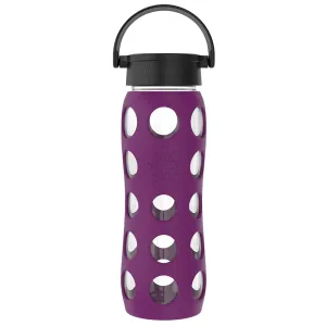LifeFactory 22oz Glass Water Bottle - Plum