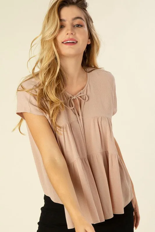 Lilou A line tiered blouse