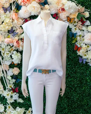 Linen Italian Sleeveless Shirt