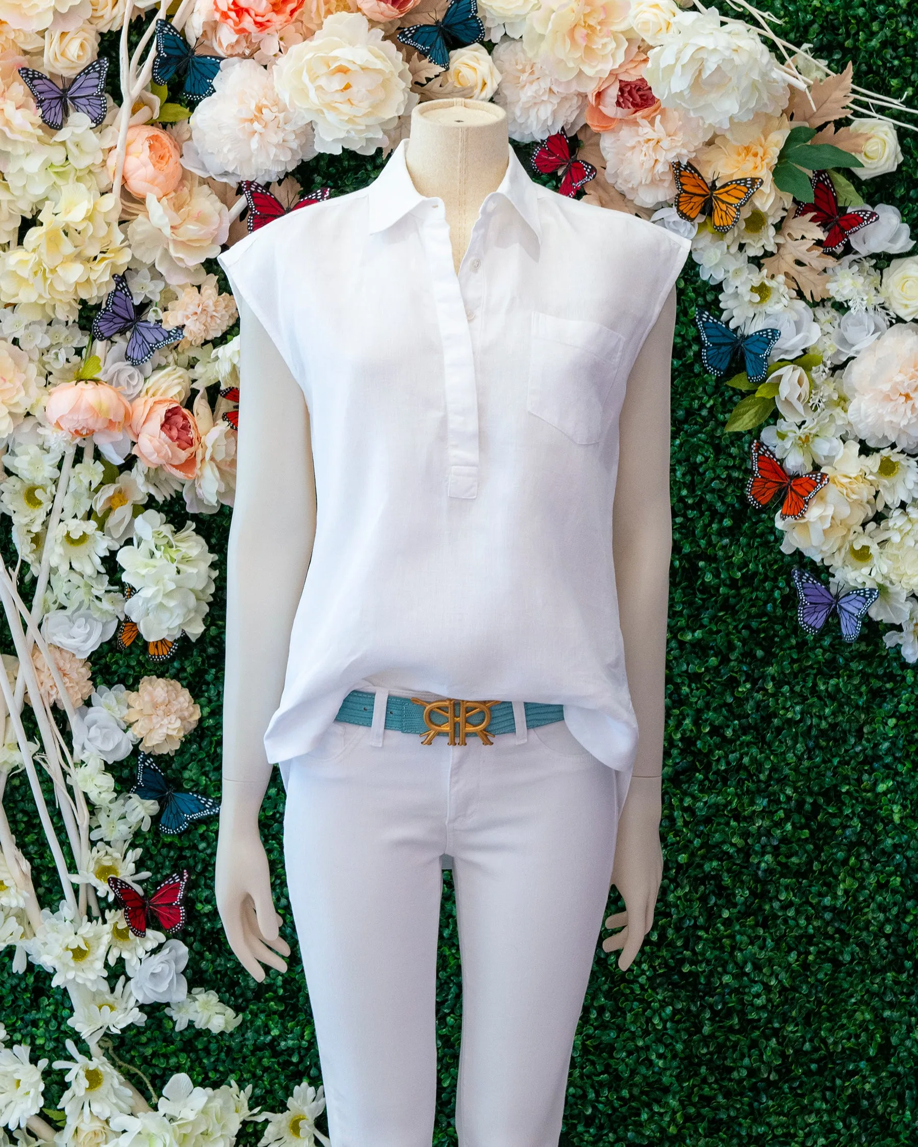 Linen Italian Sleeveless Shirt