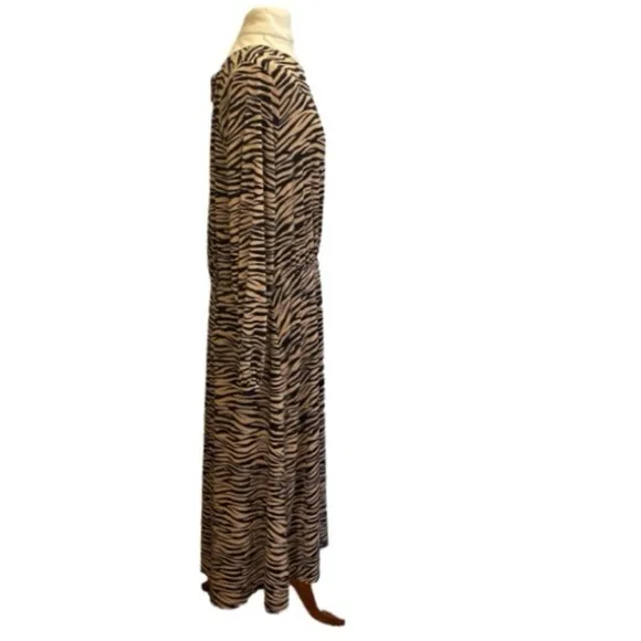 Loft Tiger Stripe Animal Print Bar Back Dress Size 16 NWT