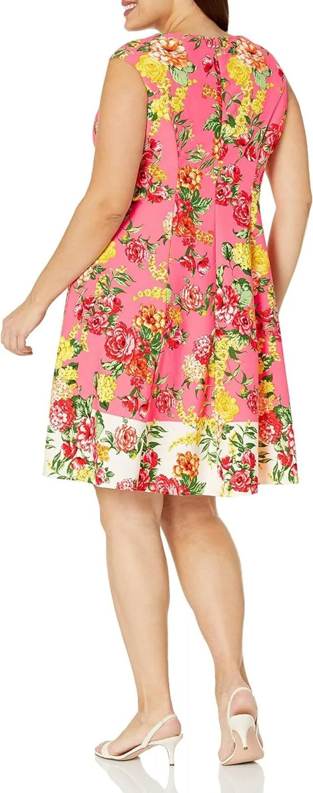 London Times Women's Perfect Versatile Scuba Crepe Fit & Flare Dress T6720M