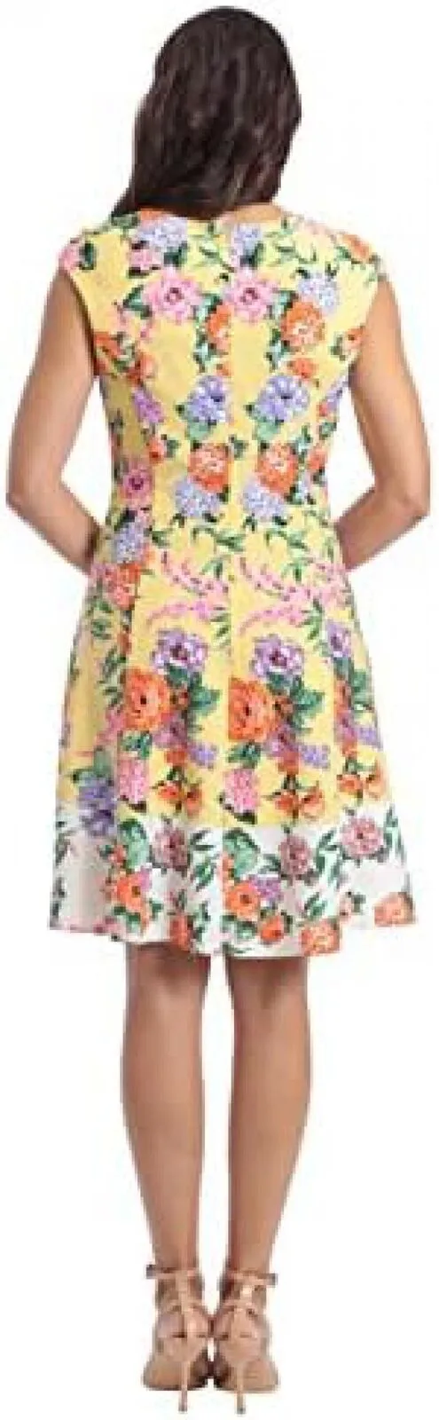London Times Women's Perfect Versatile Scuba Crepe Fit & Flare Dress T6720M