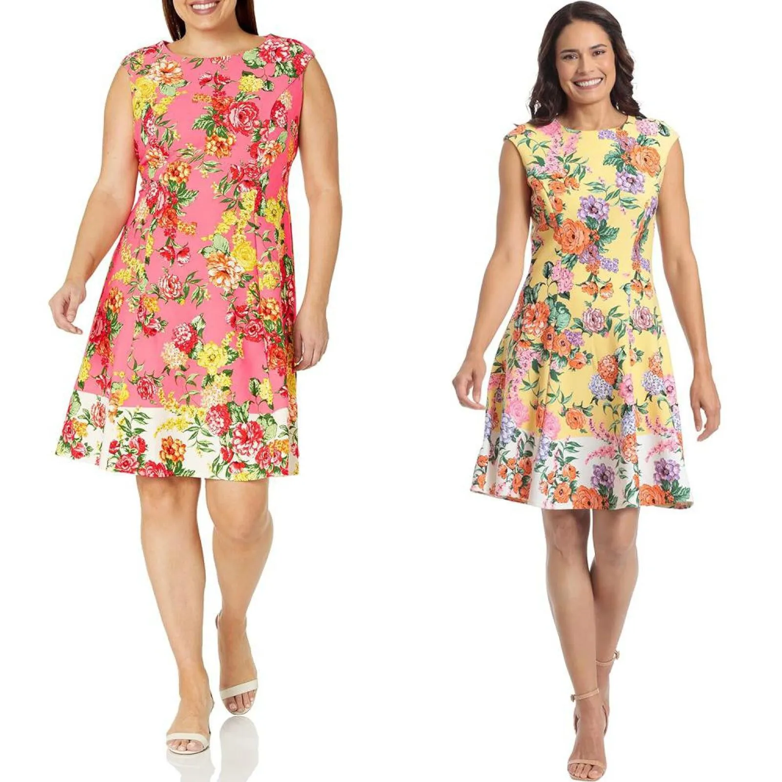 London Times Women's Perfect Versatile Scuba Crepe Fit & Flare Dress T6720M