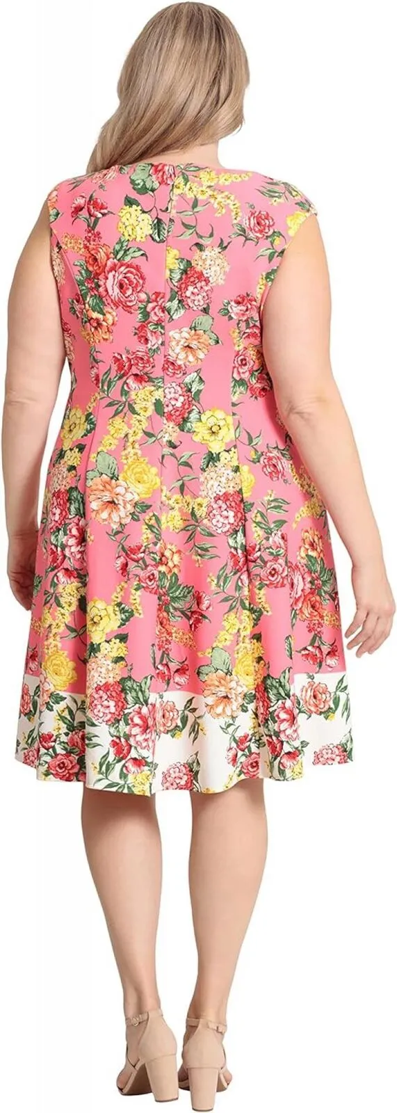 London Times Women's Perfect Versatile Scuba Crepe Fit & Flare Dress T6720M
