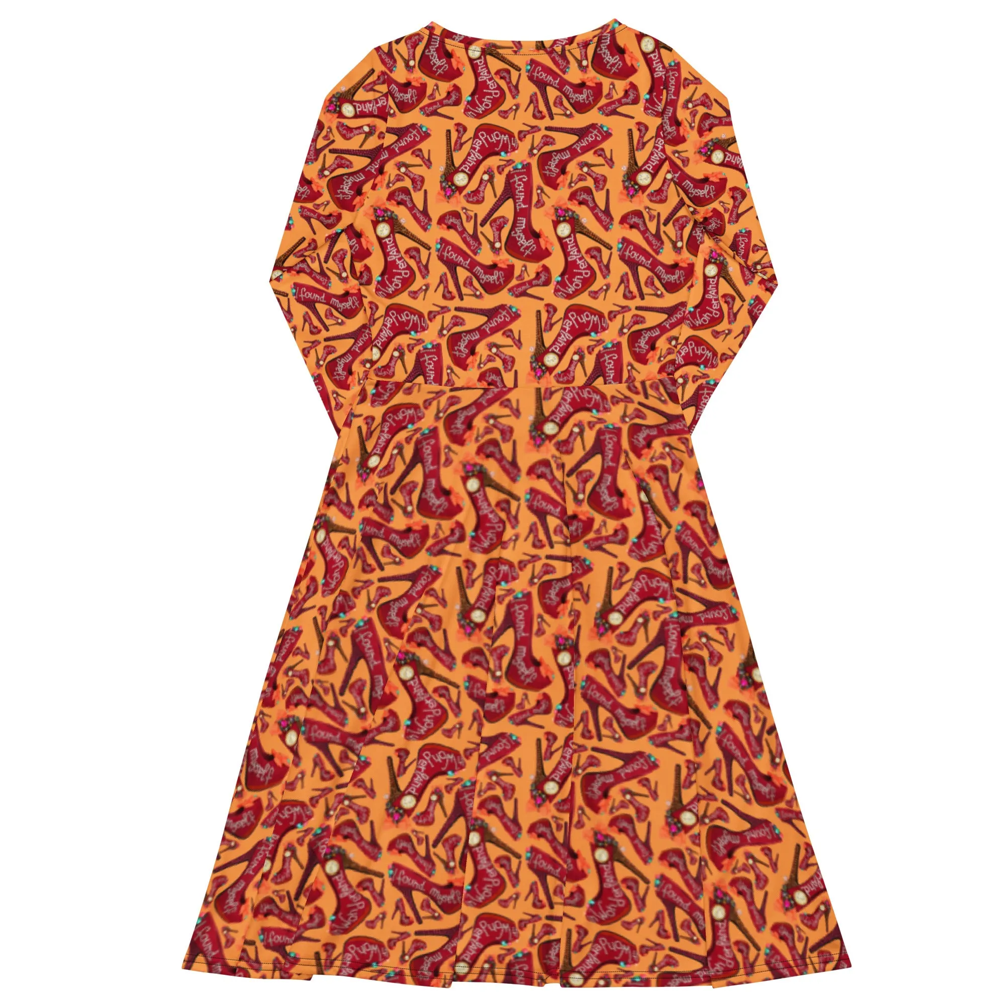 Long sleeve midi dress 'Down the rabbit hole'