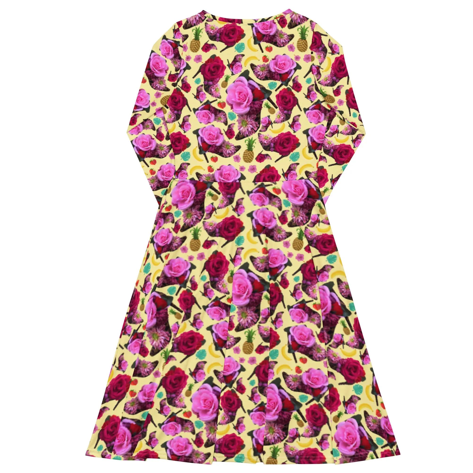 Long sleeve midi dress 'Jungle Flower'