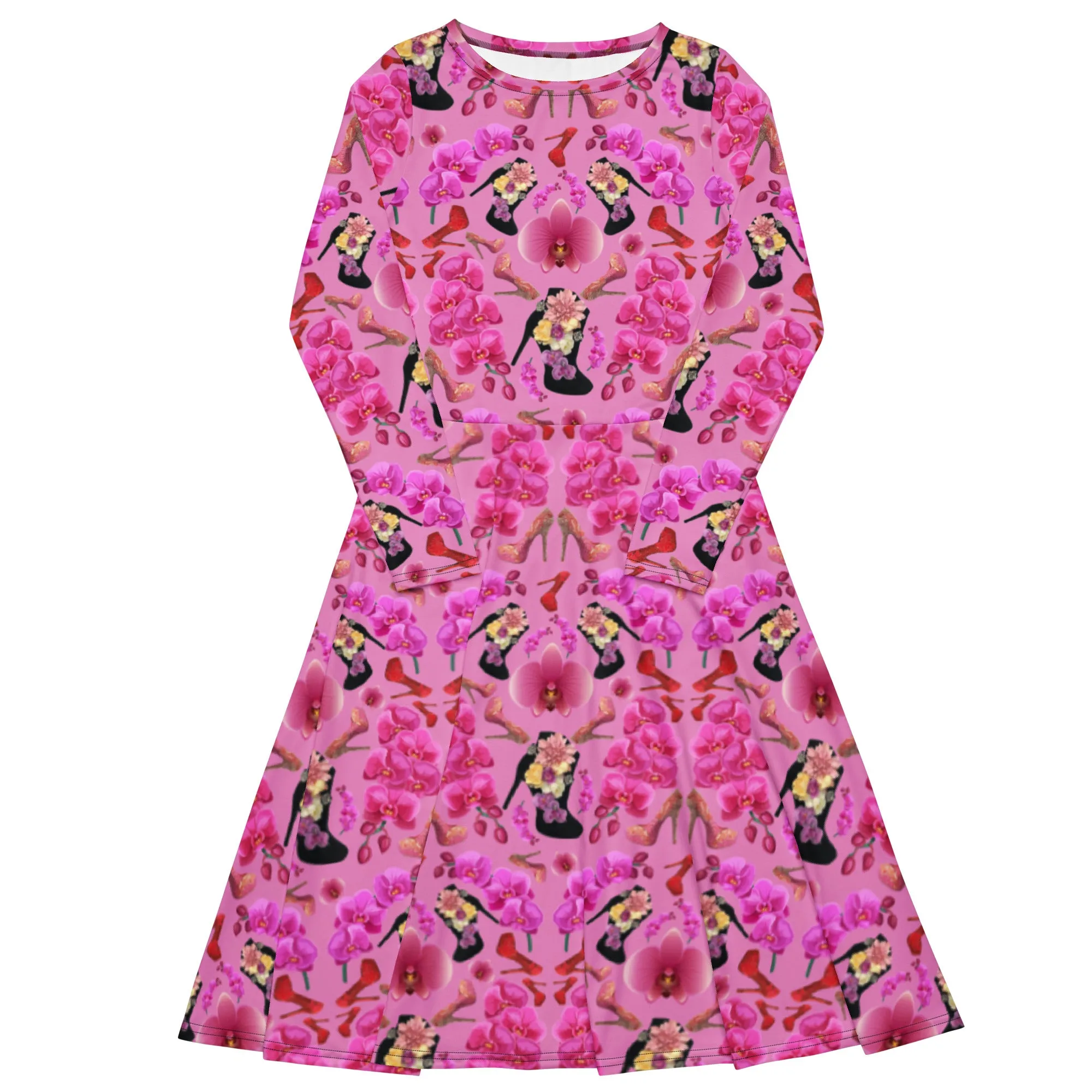 Long sleeve midi dress 'Orchidee'