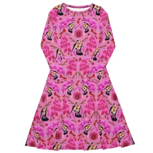 Long sleeve midi dress 'Orchidee'