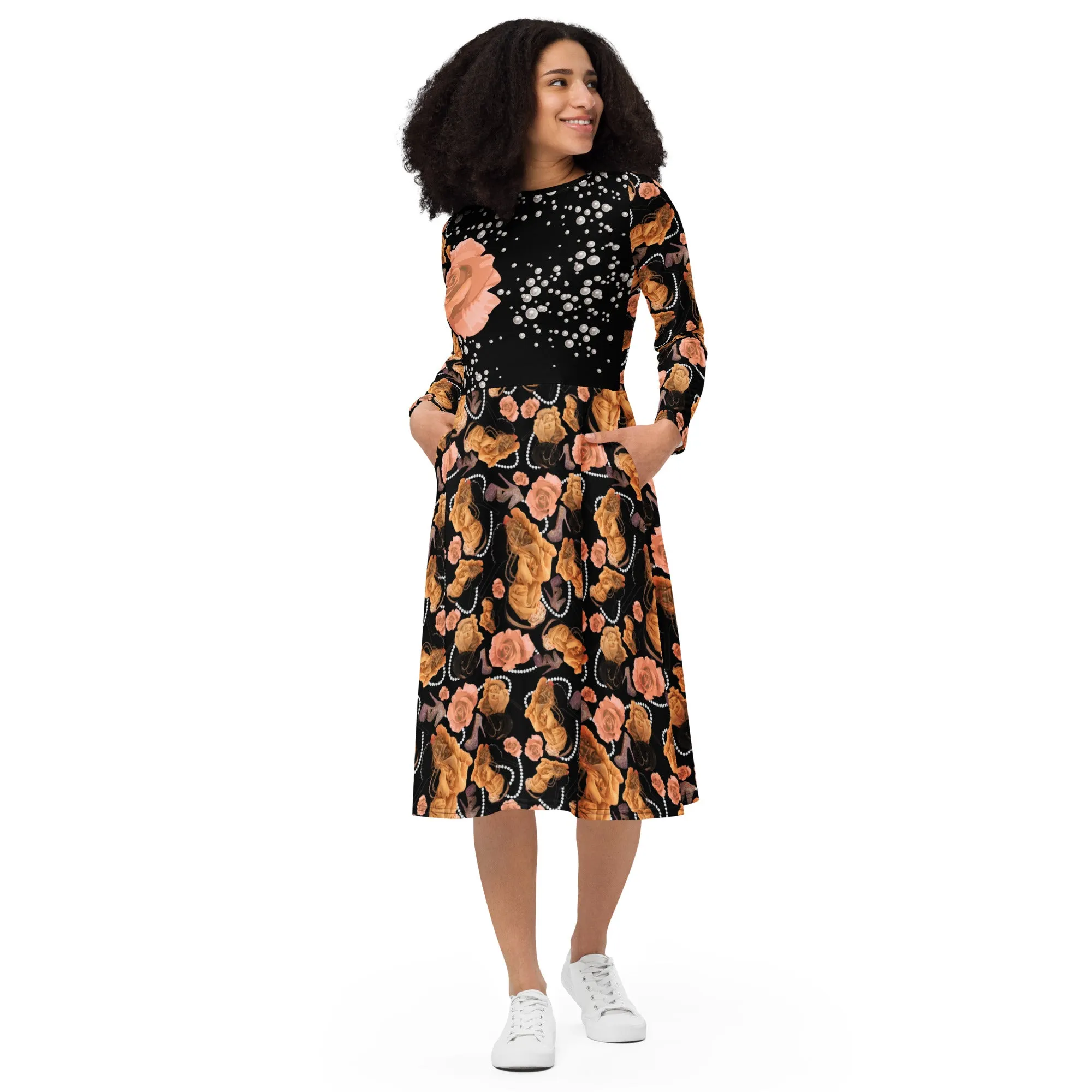Long sleeve midi dress 'Roma Couture'