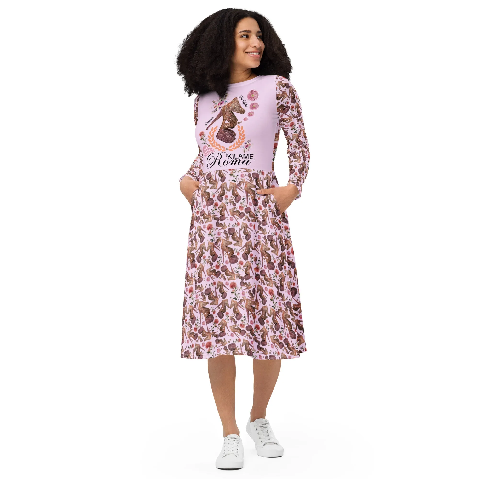 Long sleeve midi dress 'Roma'