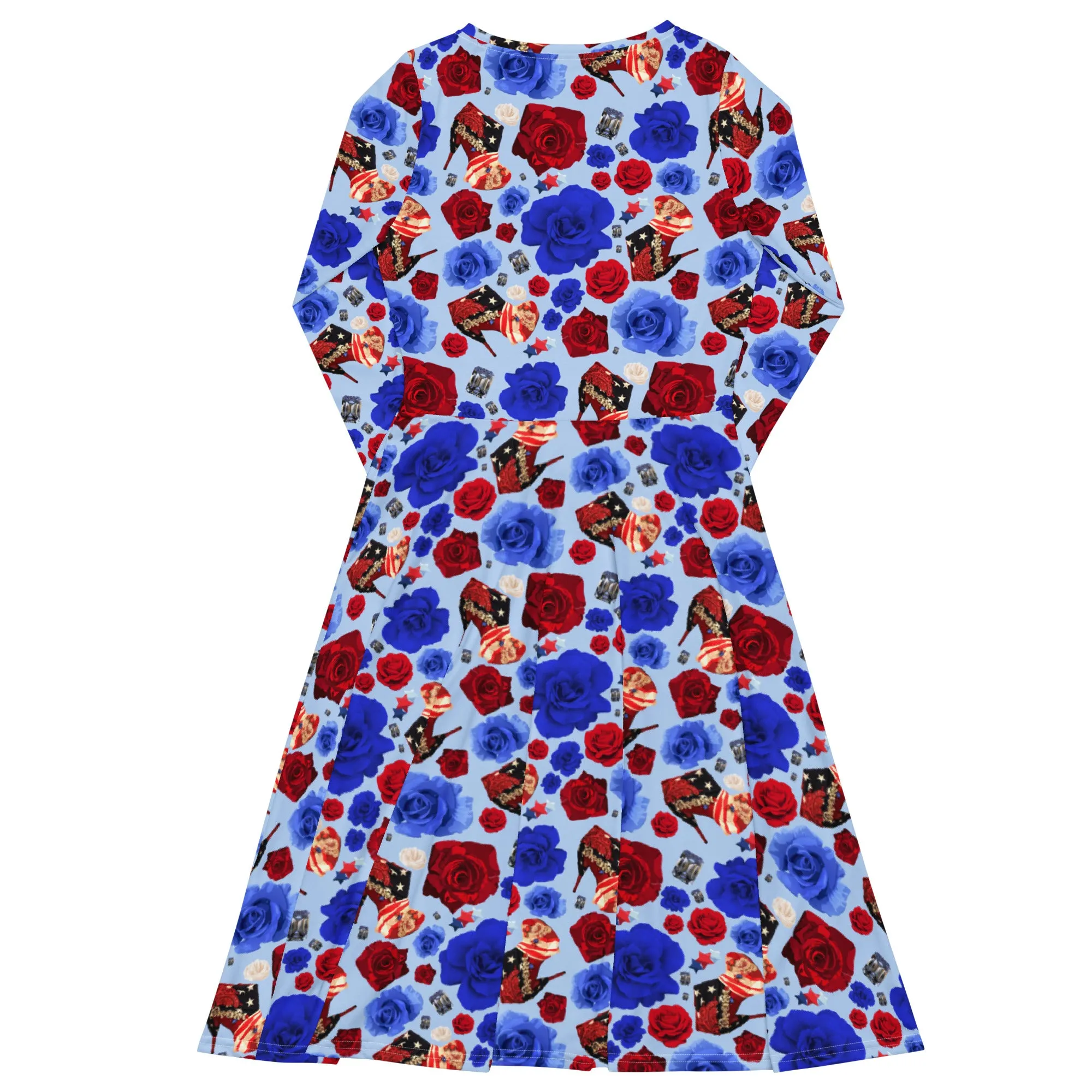 Long sleeve midi dress 'USA'