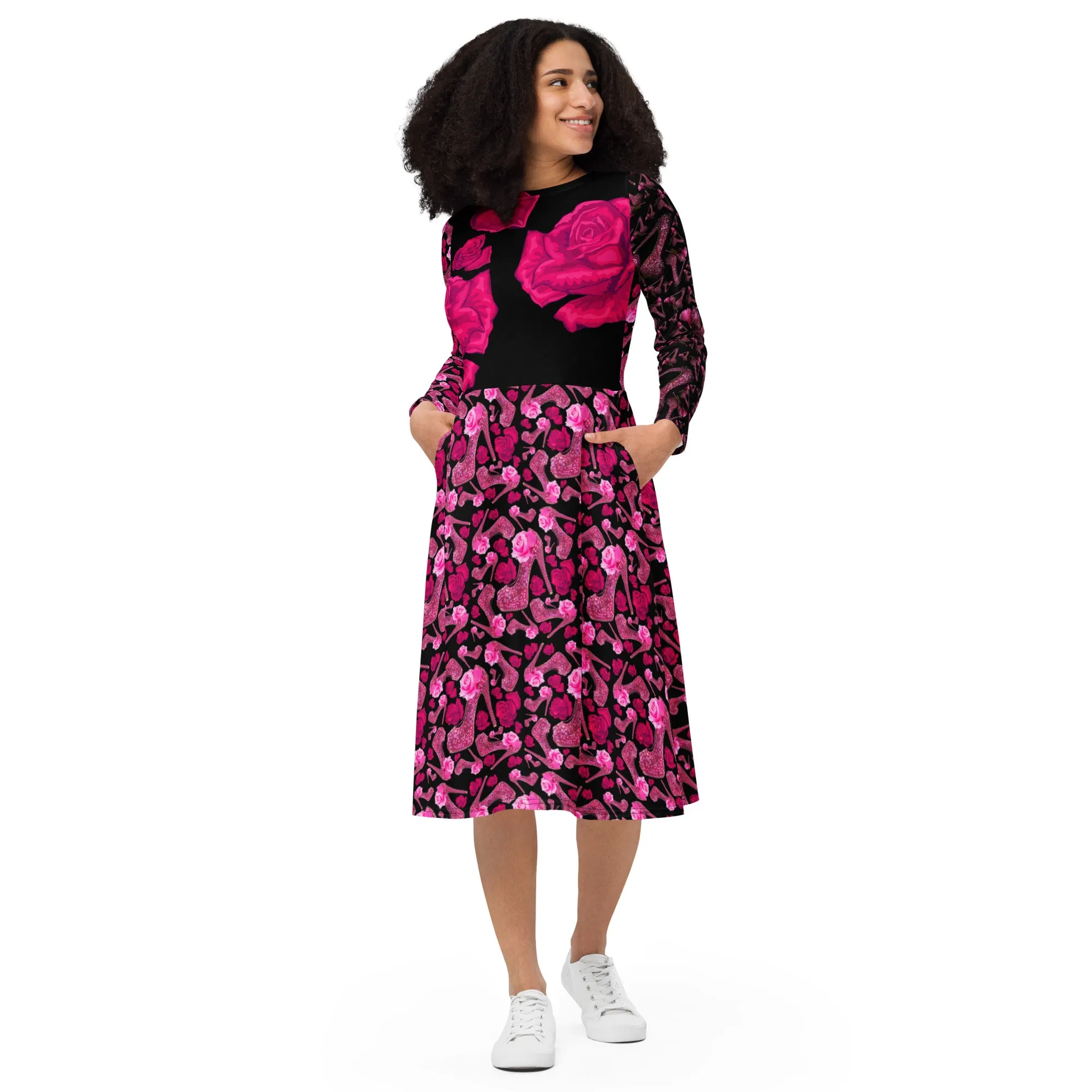 Long sleeve midi dress 'Your Dreams'