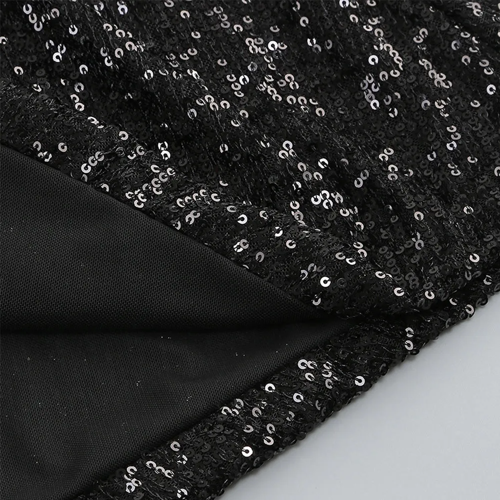 Long Sleeve Sequins Maxi Dress ZNSBA602