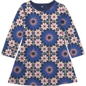 Long Sleeve Skirted Dress | Moroccan Tile