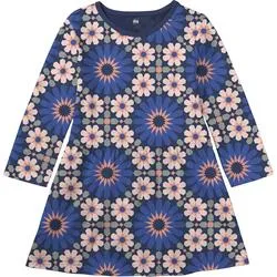 Long Sleeve Skirted Dress | Moroccan Tile