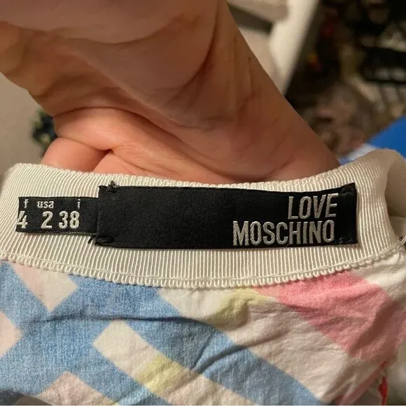 Love Moschino RARE Abstract Pleated Balloon Skirt- Size 2