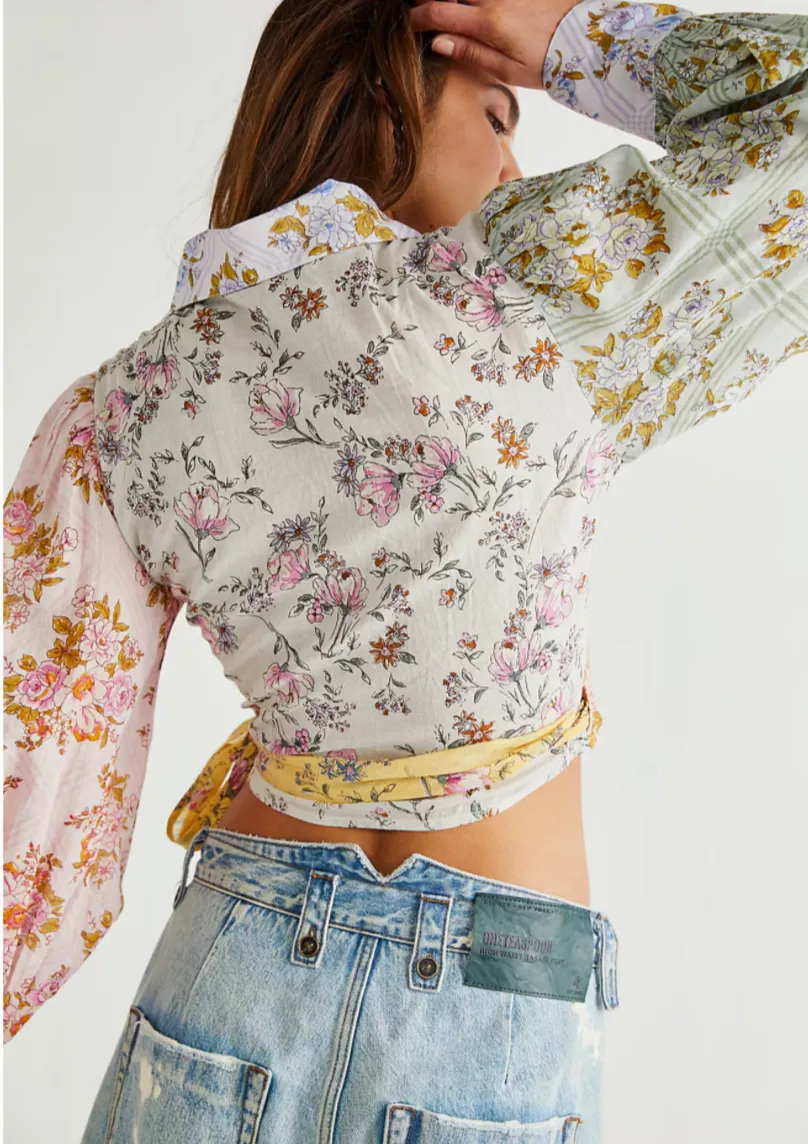 Lucky Penny Wrap Top - Dahlia Combo