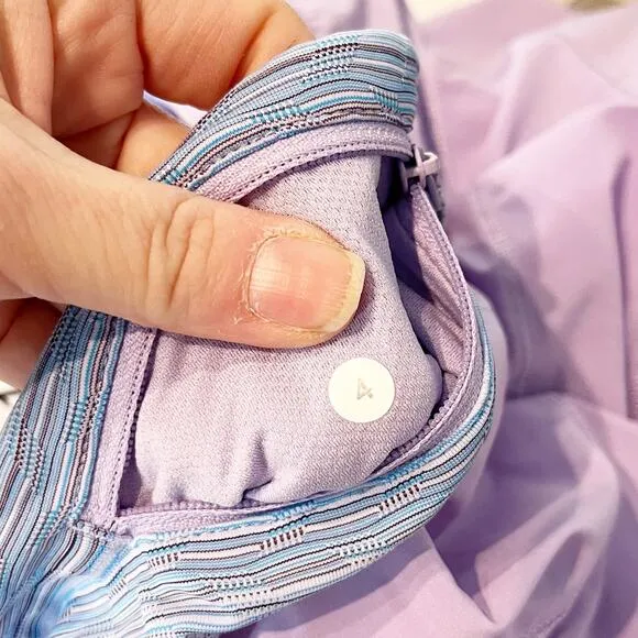 Lululemon Pace Rival Skirt II Tennis Skort Lilac Wave Twist Caspian Blue 4