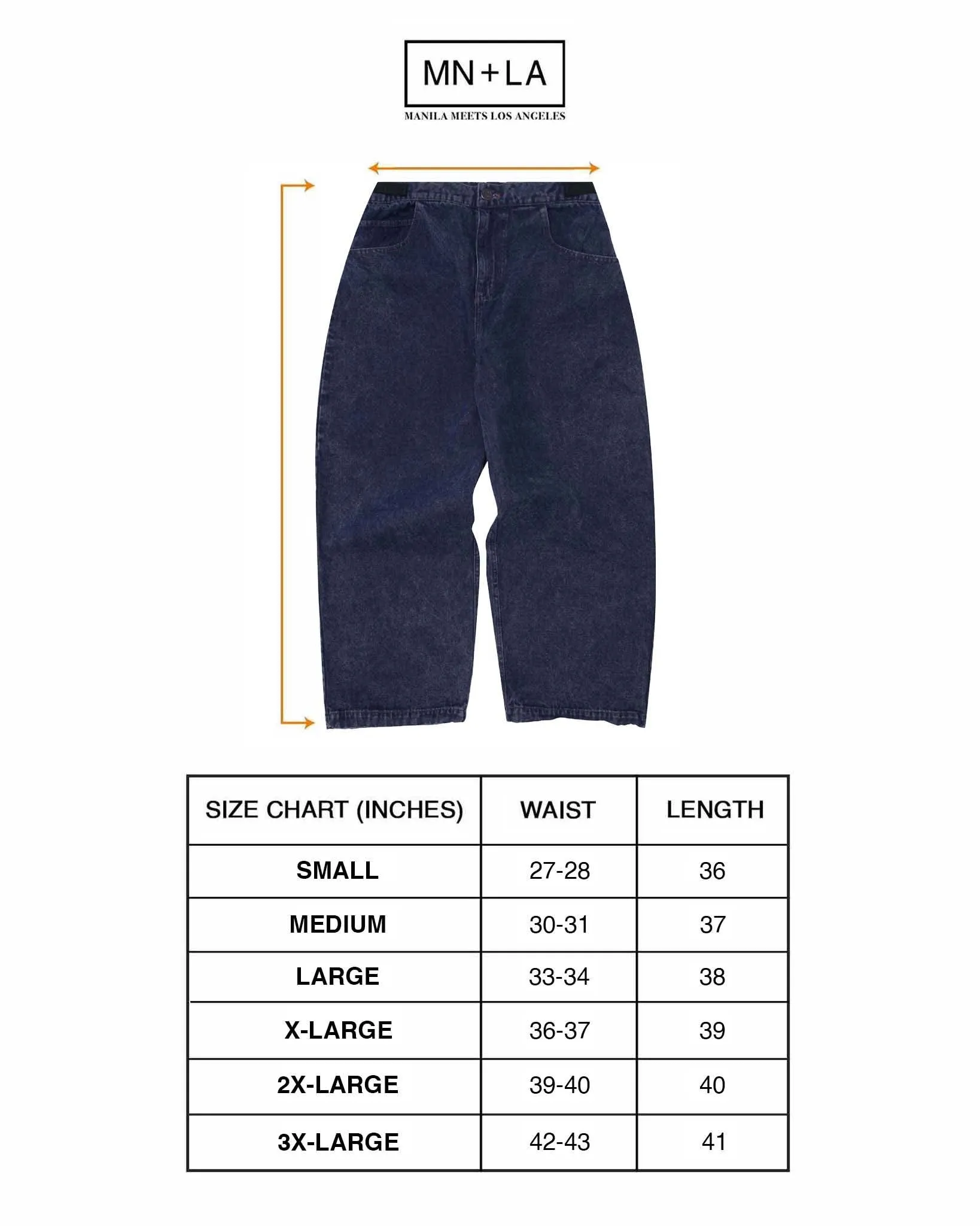 M  DENIM PHAT PANTS IN SLATE