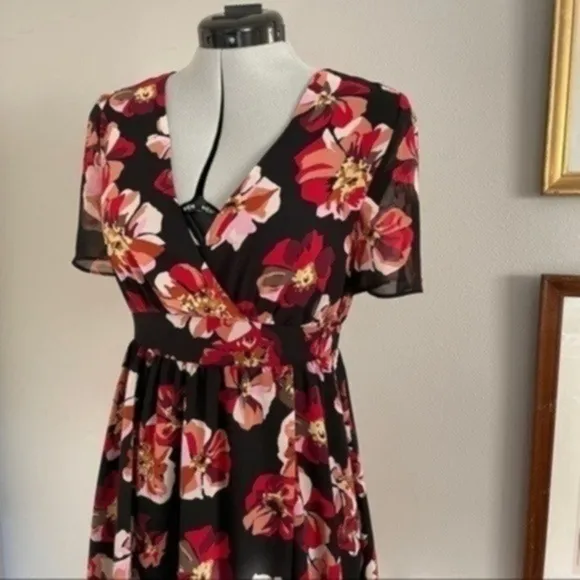 Madewell Tulip-Sleeve Mini Dress in French Rose Print​​​​​