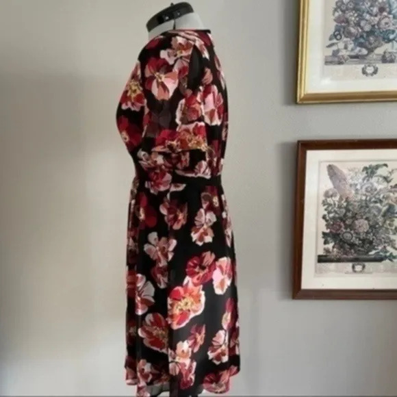 Madewell Tulip-Sleeve Mini Dress in French Rose Print​​​​​