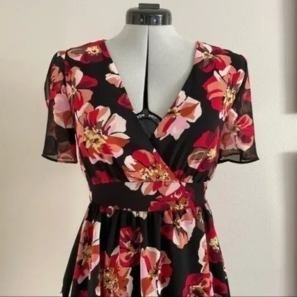 Madewell Tulip-Sleeve Mini Dress in French Rose Print​​​​​