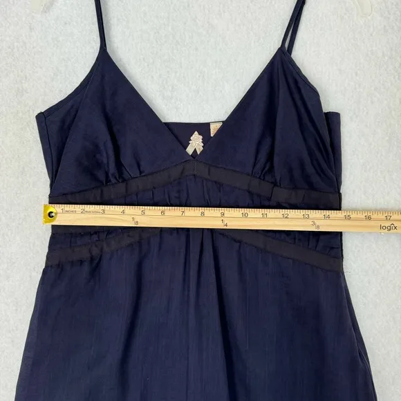 Maeve Anthropologie Dress Women 6 Blue Purple Resort Nautical Sundress Knee READ