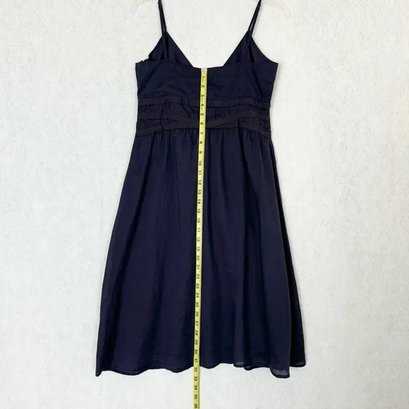 Maeve Anthropologie Dress Women 6 Blue Purple Resort Nautical Sundress Knee READ