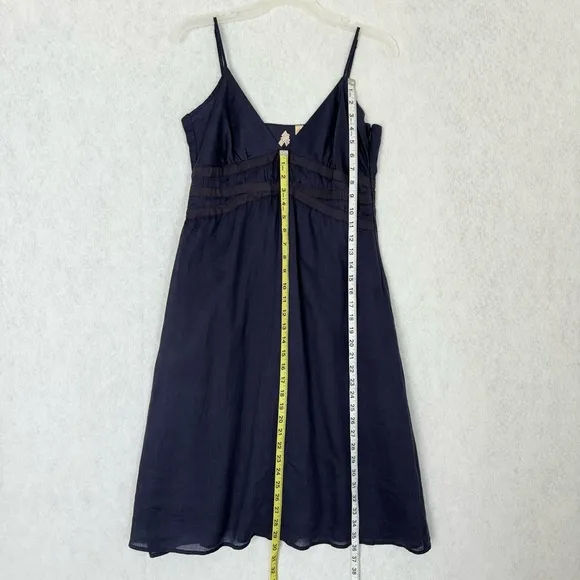 Maeve Anthropologie Dress Women 6 Blue Purple Resort Nautical Sundress Knee READ