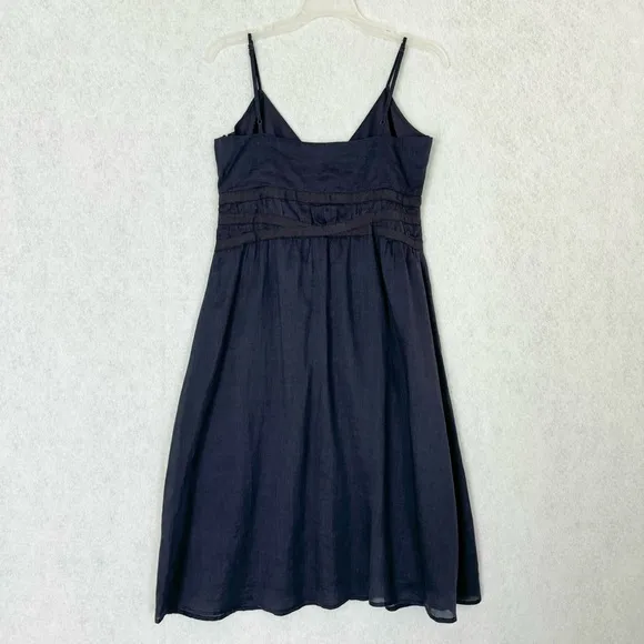 Maeve Anthropologie Dress Women 6 Blue Purple Resort Nautical Sundress Knee READ