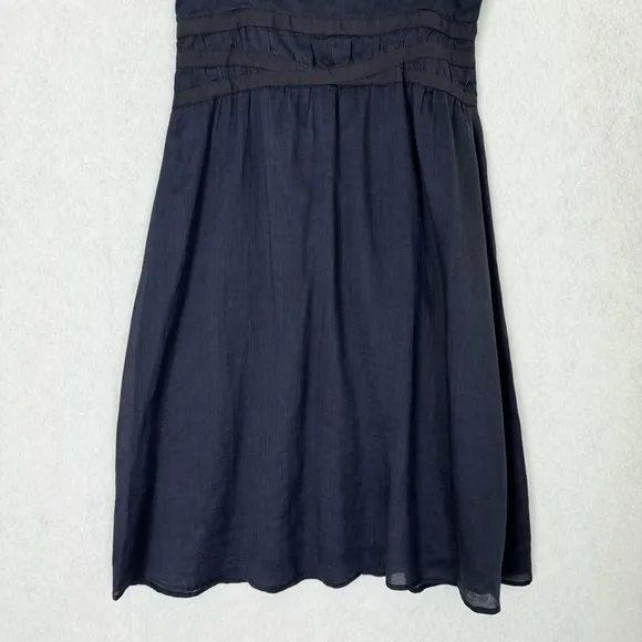 Maeve Anthropologie Dress Women 6 Blue Purple Resort Nautical Sundress Knee READ