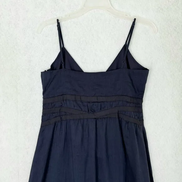 Maeve Anthropologie Dress Women 6 Blue Purple Resort Nautical Sundress Knee READ
