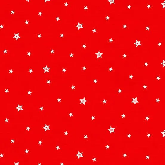 Makower Fabric | Scandi 23 | Stars | Red