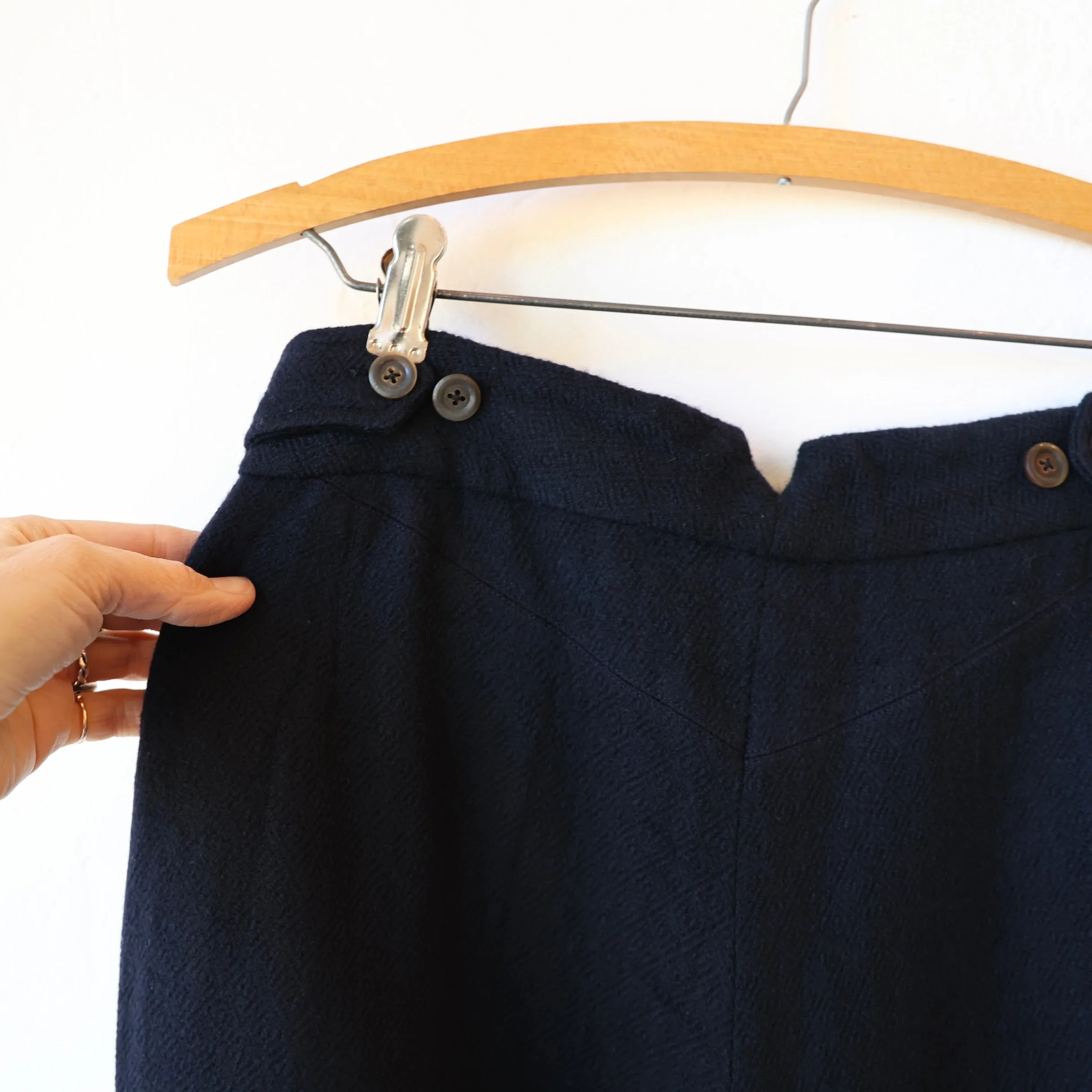 Maku Handwoven Wool Pants - Deep Indigo