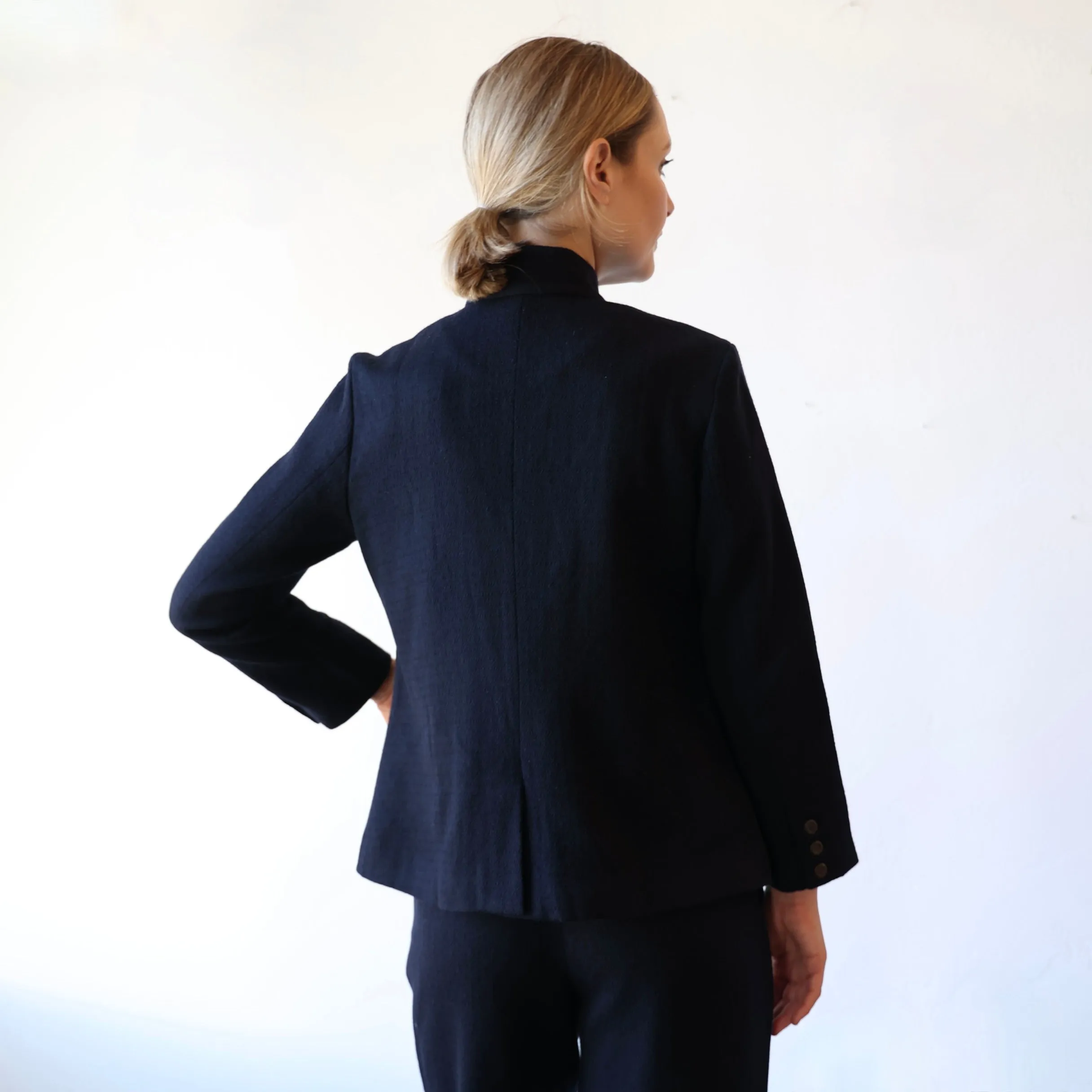 Maku Handwoven Wool Pants - Deep Indigo