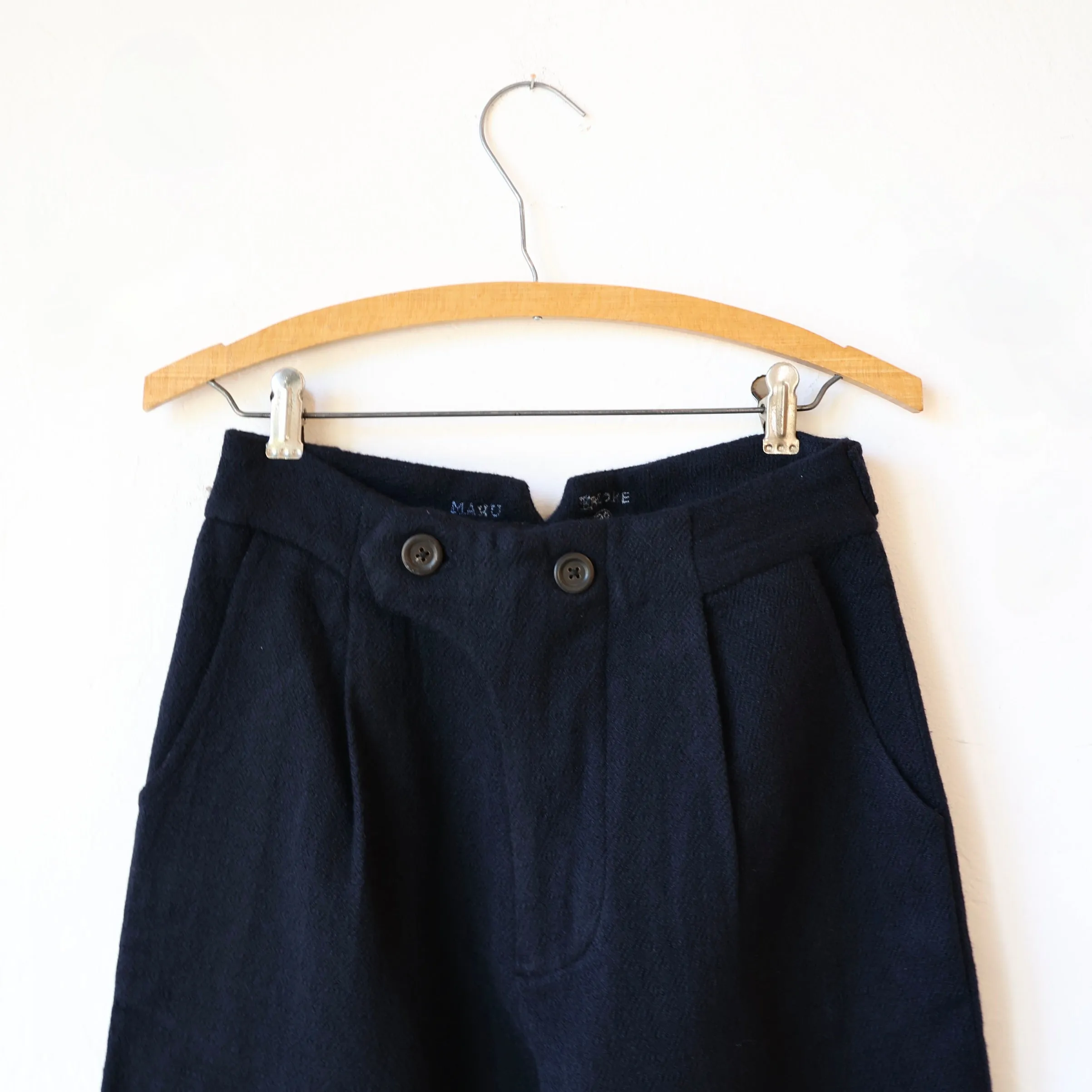 Maku Handwoven Wool Pants - Deep Indigo