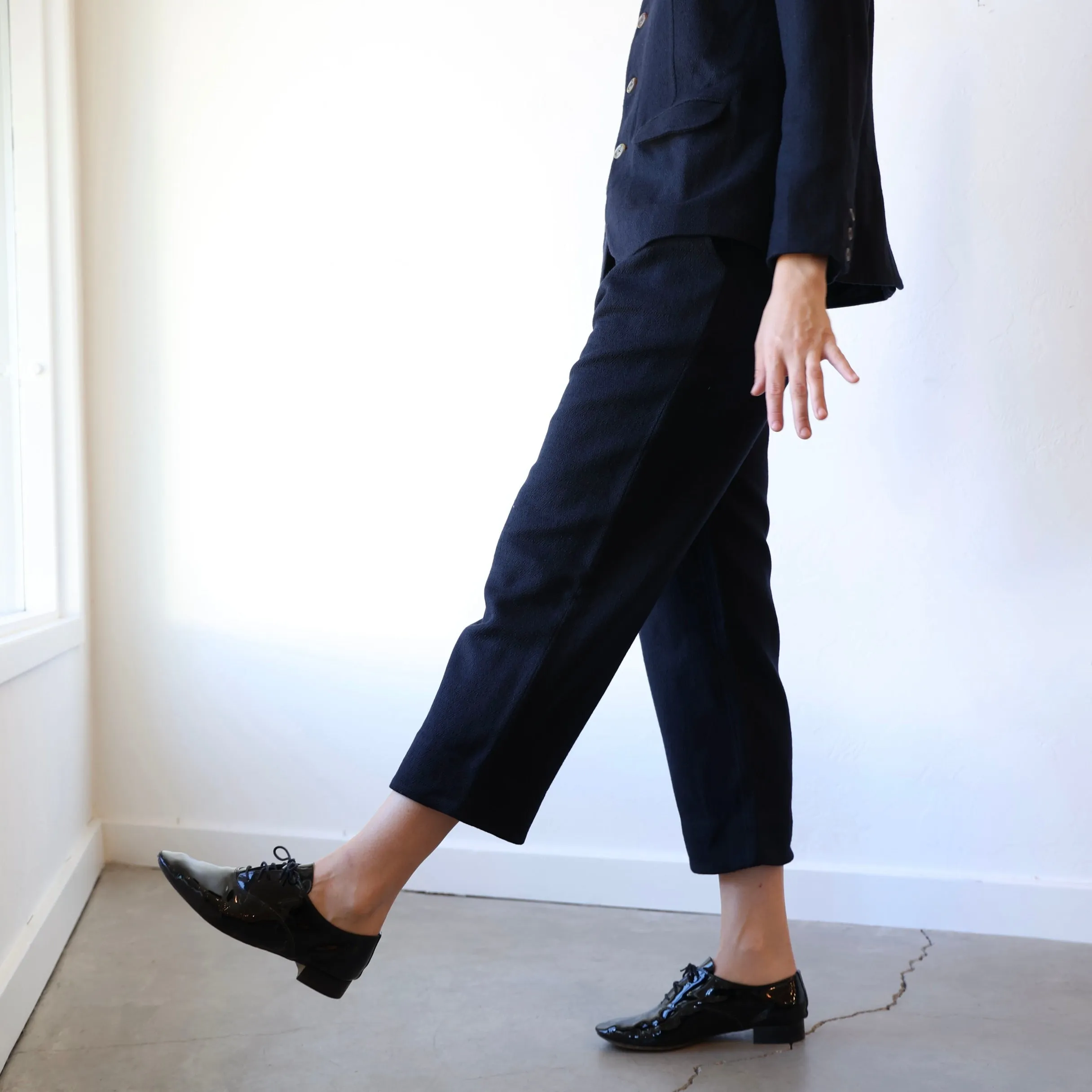 Maku Handwoven Wool Pants - Deep Indigo