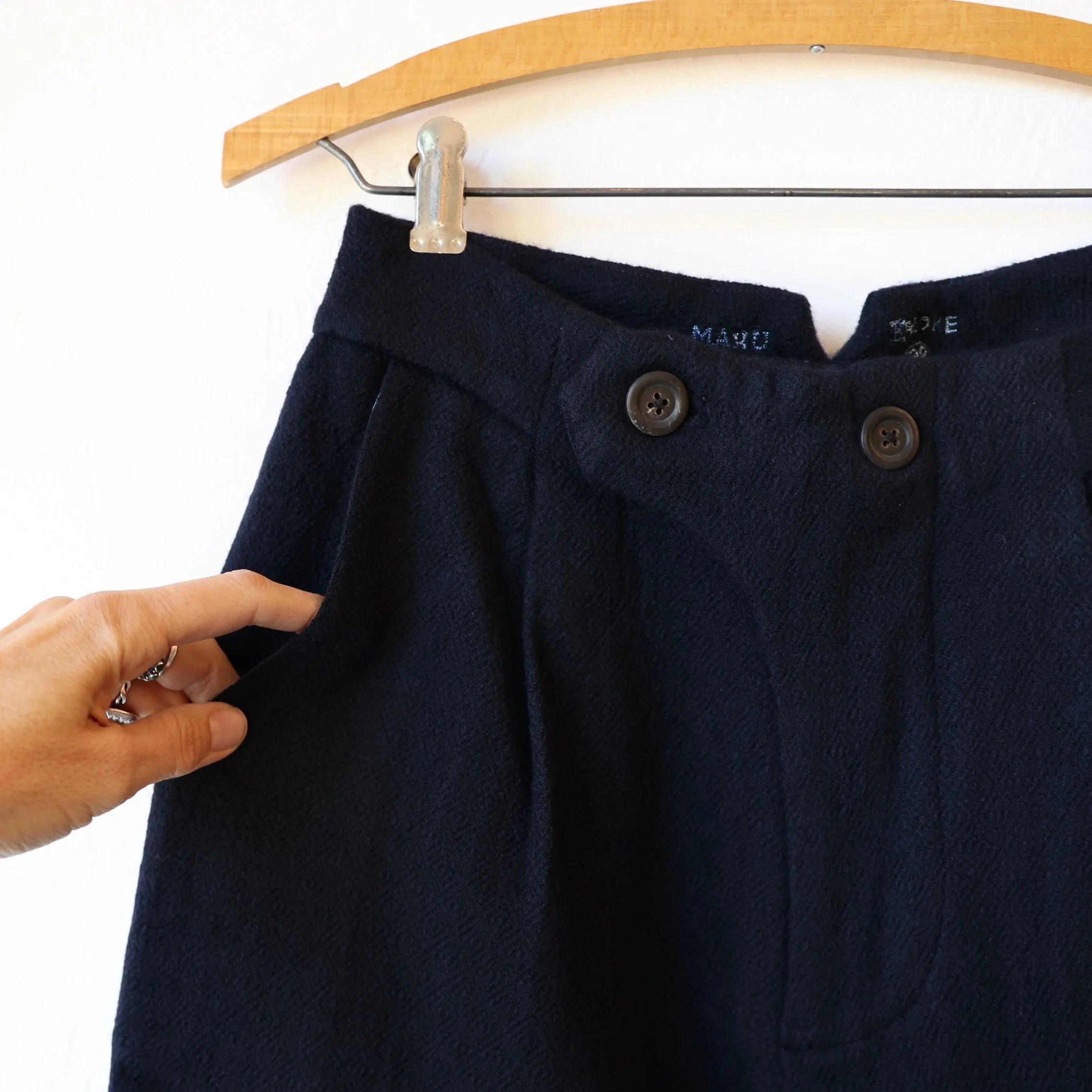 Maku Handwoven Wool Pants - Deep Indigo