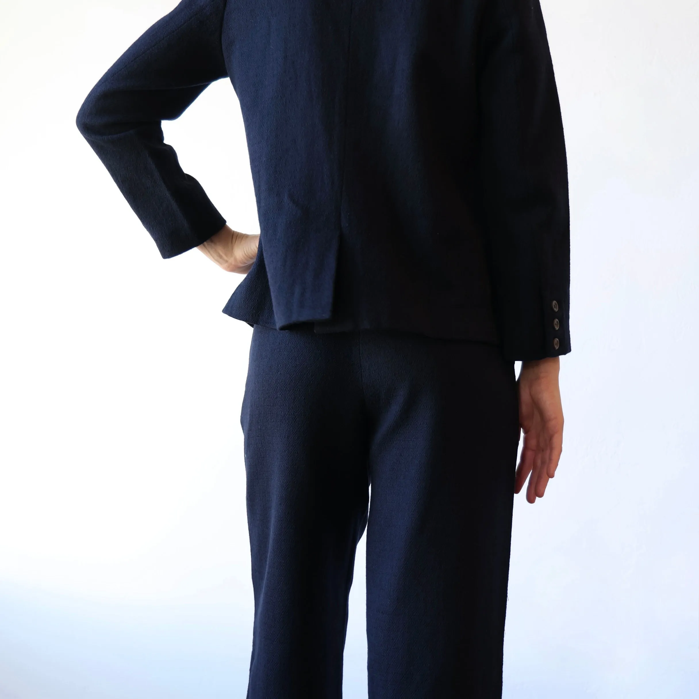 Maku Handwoven Wool Pants - Deep Indigo